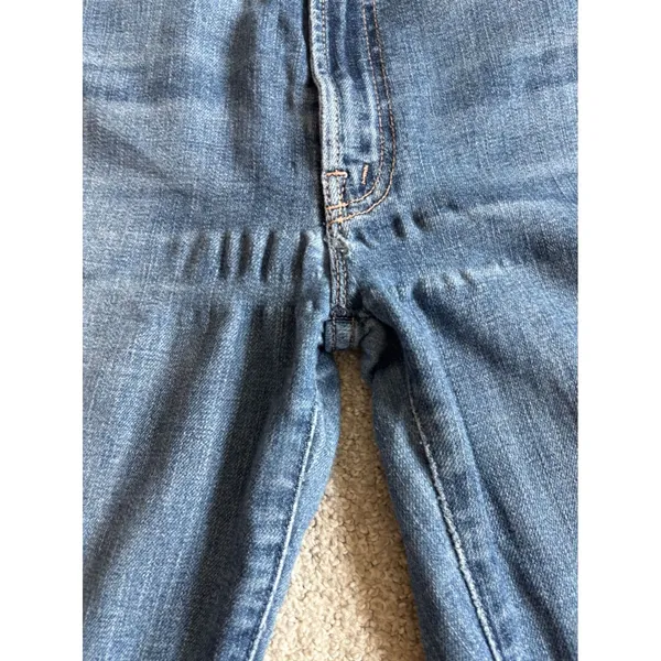 Mother Flare Jeans 31 Blue Frayed Raw Hem High Rise Boho Casual - Image 8