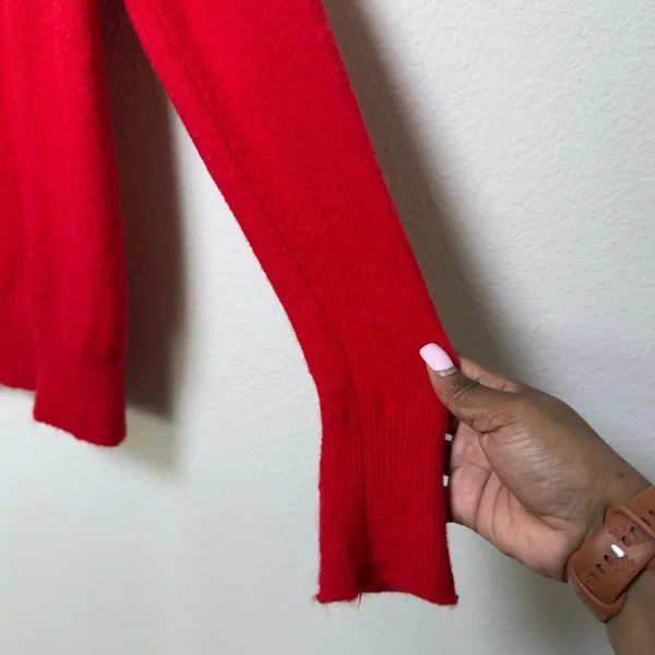 J. Crew Women Roll Neck Alpaca‎ Merino Wool Sweater Small Preppy Lightweight - Image 4