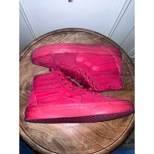 Vans SK8-Hi Red High Top Men's 7/ Women's 8.5 Sneakers Casual‎ Lace Up Shoes - Image 5