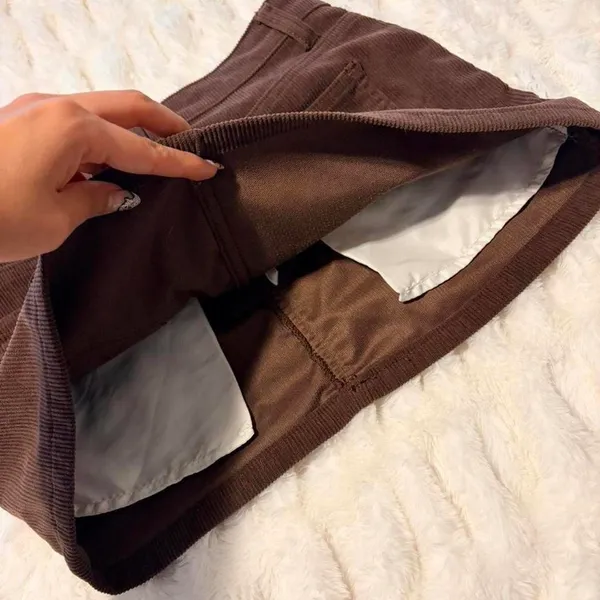 Shein Brown Corduroy Skirt - Image 5
