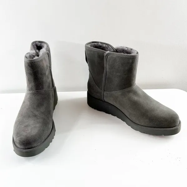 UGG Ankle Shearling Kristin Snow Boots Booties Gray 8.5 - Image 8