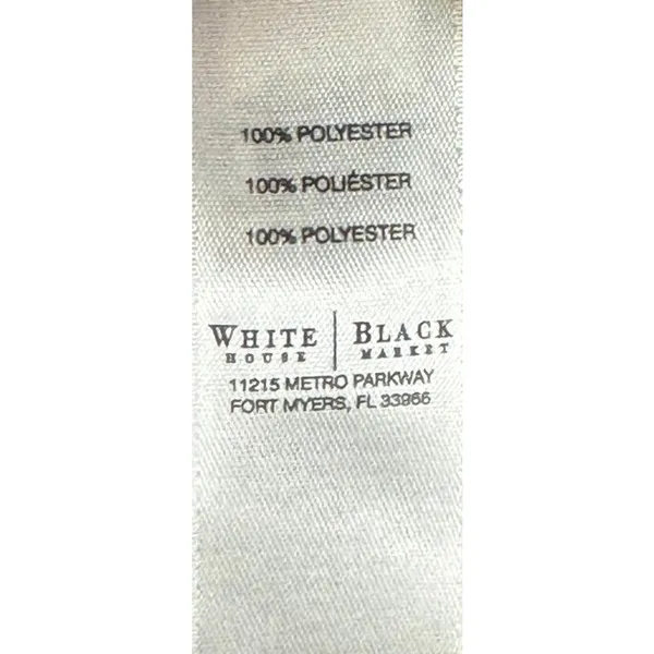 WHBM Women's‎ Top Satin Floral V-Neck Tie Chiffon Tie 3/4 Sleeves Purple Small - Image 6