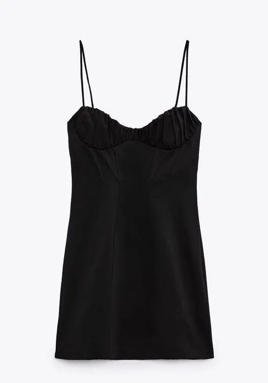 nwt drapped boycon mini party coctail little black dress - Image 3