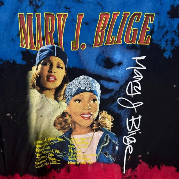 Mary J Blige Whats the 411 Track-listing Hip Hop Dip Dye 3XL - Image 2
