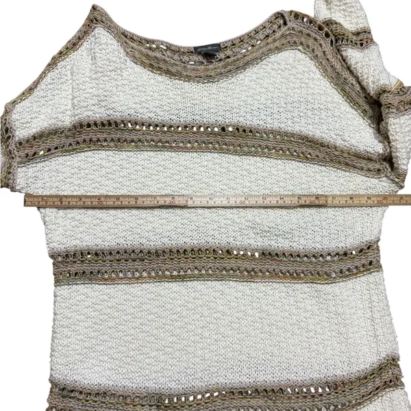 Eddie Bauer Open Chunky‎ Knit Sweater Boho Coastal Chic Pullover Sz L Oversized - Image 8