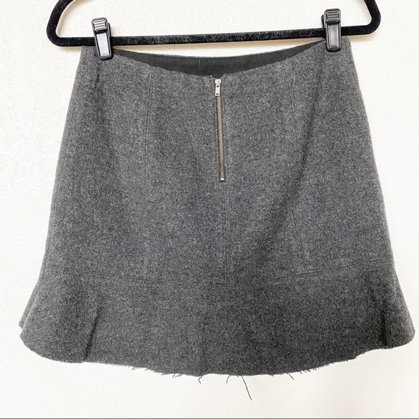 Madewell Boulevard Charcoal Grey Wool Skirt Size 2 - Image 9