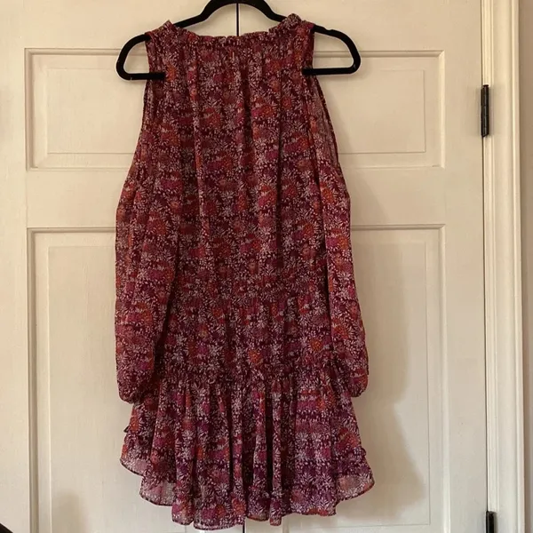 MISA Los Angeles Yesenia‎ Mini Dress Floral Tassle Cold Shoulder Cottagecore XS - Image 16