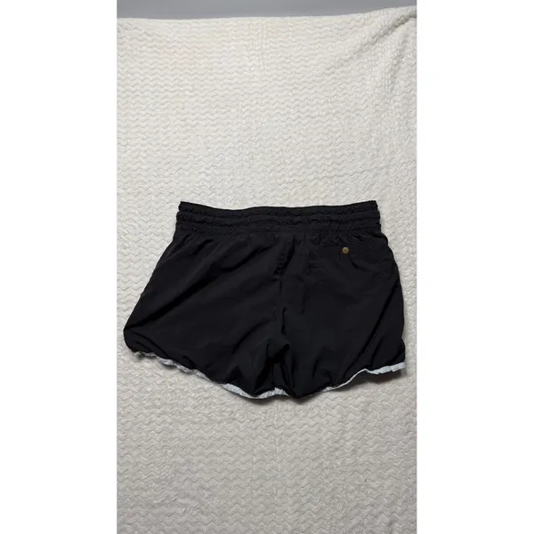 Nike Sportswear Womens Black Running Shorts Grey Trim Size M 8-10 vintage - Image 5