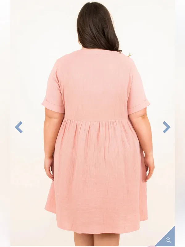 $65 NWOT Chic SoulMeet Me Here Dress, Rose 2X cotton sundress - Image 5