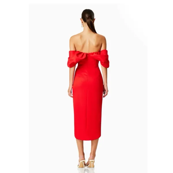 Elliatt March Off-Shoulder Ivory Midi Dress Size‎ Small $265 - Image 3