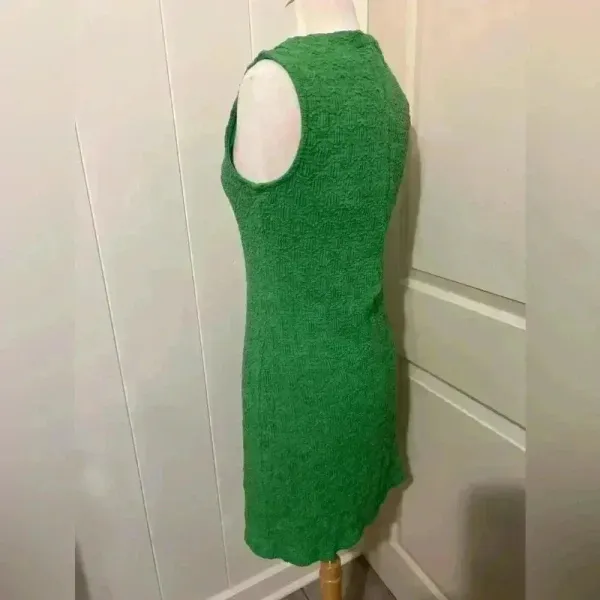 Anthropologie $128 Porridge Clothing Green Textured Knit Mini Dress St Patrick’s - Image 4