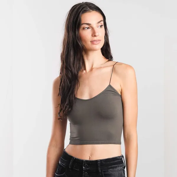 NWOT Free People Intimately Sweetheart Seamless Brami Top In Gray - Image 3
