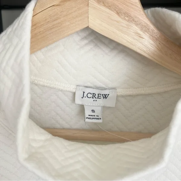 J. Crew Herringbone Quilted Mockneck Pullover - Image 5