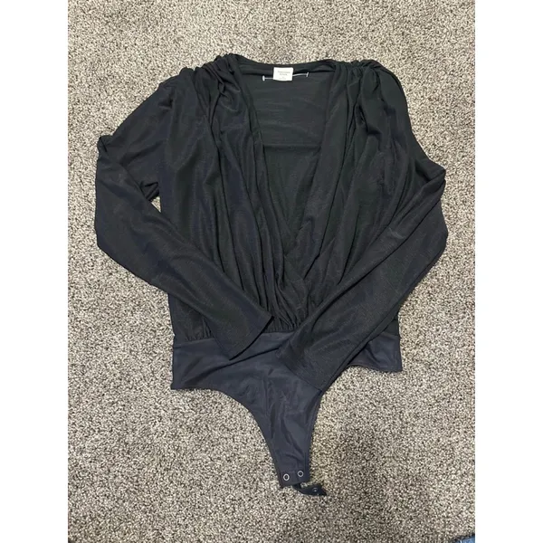 Abercrombie Fitch Black Long Sleeve Bodysuit Small - Image 8
