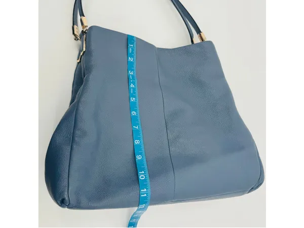 Coach 26224 Madison Pebbled Leather Hobo Bag Blue - Image 12
