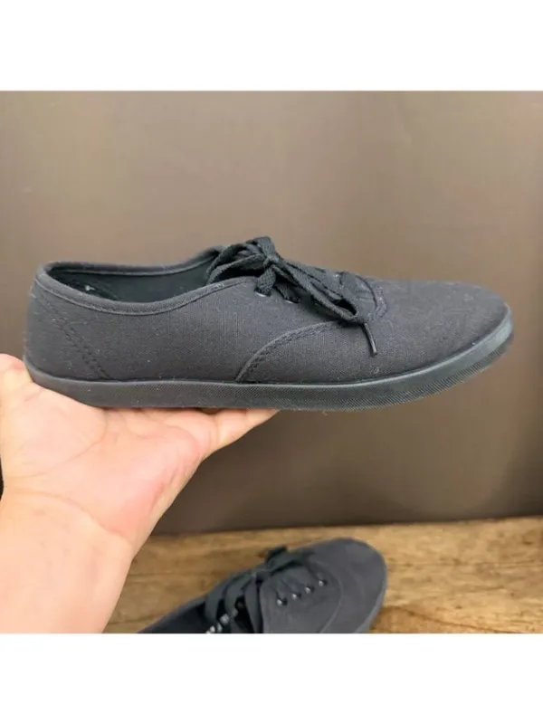 Black Lace Up Shoes Size 6 - Image 9
