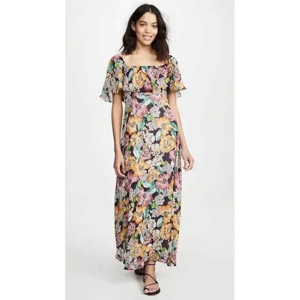 $325 Rachel Pally Women's Blue Sheer Long Eden Floral Maxi‎ Dress Size 3X NWT - Image 4