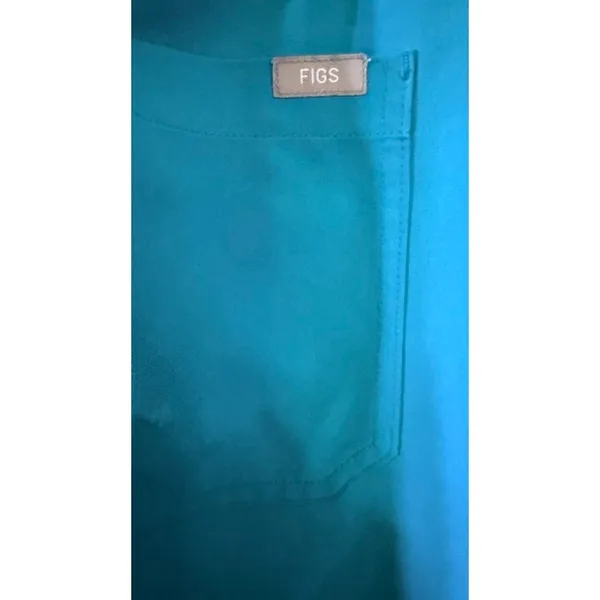 FIGS Technical Collection Scrub Pants Large Teal Blue Cargo Medical Uniform - Image 6