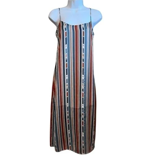 ASTR THE LABEL Multi Color Shift Dress Slits Tie Back EUC ‎ Size XS - Image 2
