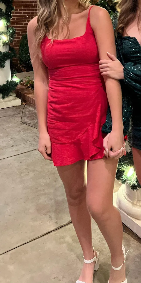 Love Lane Mini Dress Red - Image 5