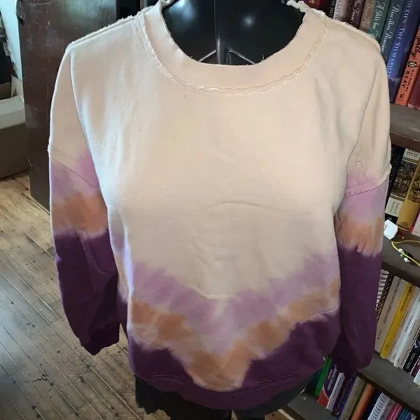 FP Movement Metti tie dye purple and orange ombré crew neck sweatshirt - Image 3