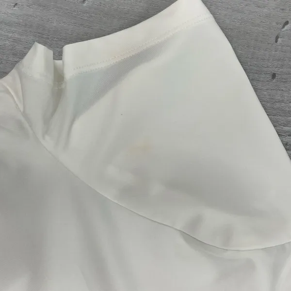 Tommy Bahama Active White Short Sleeve 1/4 Zip Golf Tennis Polo Shirt Large - Image 3