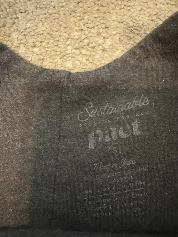 Pact Charcoal Grey Tank Bodysuit Size S - Image 2