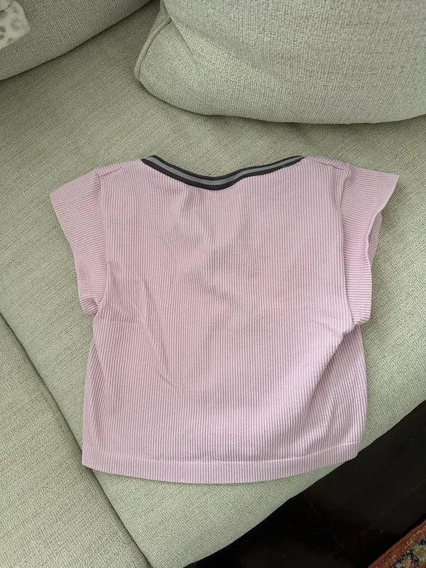 Urban Outfitters Pink Purple Crop Top - Image 3