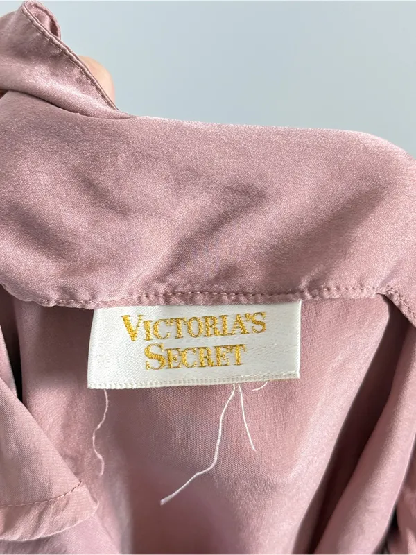 Vintage Victoria’s Secret Gold Label Bias Cut Satin Slip Dress Dusty Rose XS - S - Image 5