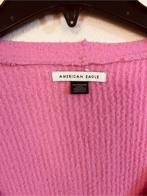 Women’s American Eagle Pink Cardigan Size XS - Image 3