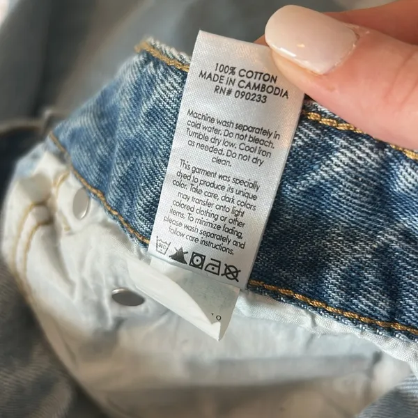 PacSun Casey Low Rise Baggy Wide Leg Jeans Women's 34 SHORT Blue Denim NWT - Image 9