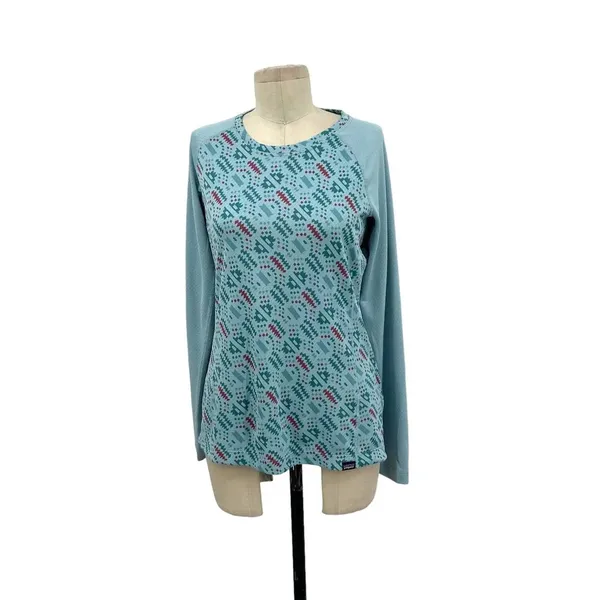Patagonia Capilene Midweight Crewneck Top IceFall Big Sky Blue Size‎ Medium - Image 3