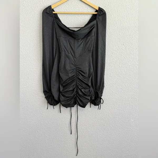 Lucy in the Sky Glitter Long Sleeve Dress Size‎ XS Corset - Image 3