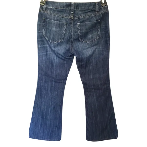Cabi Y2K Flare Retro Womens Jeans Sz 2 Preppy Minimalist Dark Wash Classic Denim - Image 6