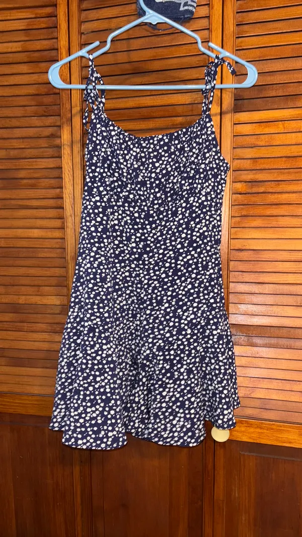 Blue and White Romper Size L - Image 2