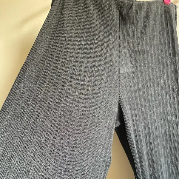 Zara NWT semi-sheer black pants‎ wide leg sz XL - Image 3
