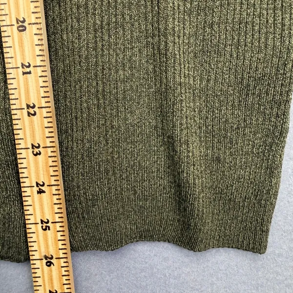 ASOS Womens Olive Green Ribbed‎ Full Zip Cardigan Sweater Size L - Image 6