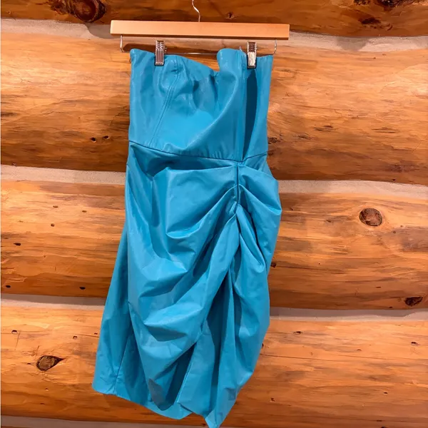 Amanda Uprichard Mohan Dress Marina Blue Short Sleeveless size S - Image 4