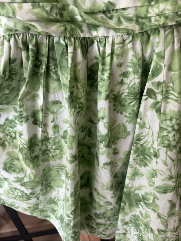 Abercrombie Emerson babydoll mini dress poplin cotton pockets square neck floral - Image 7
