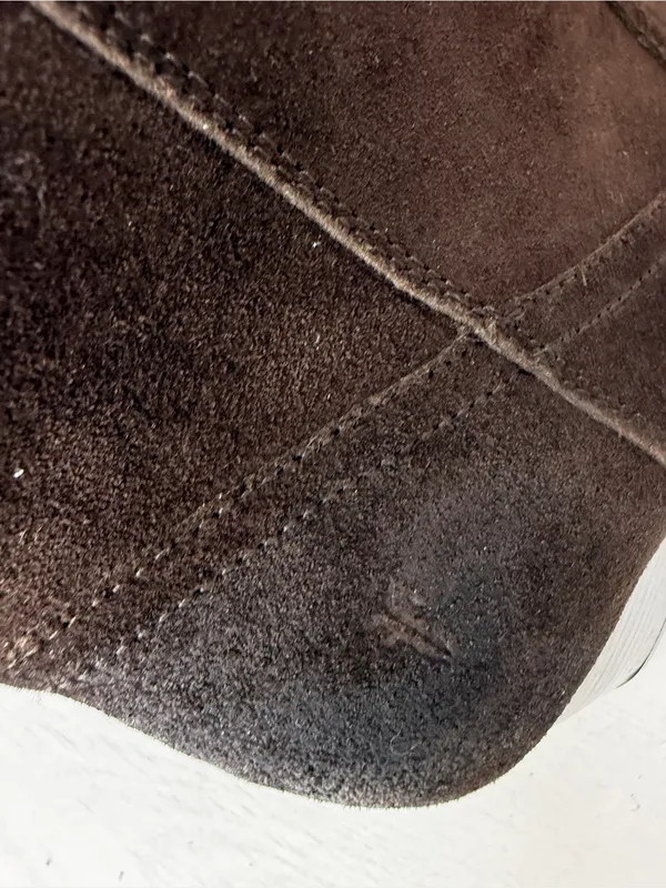 Frye June Over The Knee Boot Chocolate Suede Sz 6 Sample Sale - Image 10