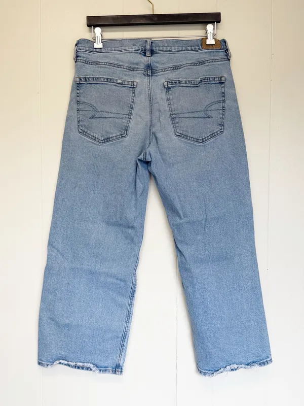 AMERICAN EAGLE Strigid Stovepipe Jeans Light Wash Size 8 X-Short - Image 4