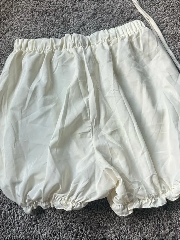 Ivory Flower Vietnam Made Bridal Accent Bubble Dress and Bloomers - Image 5