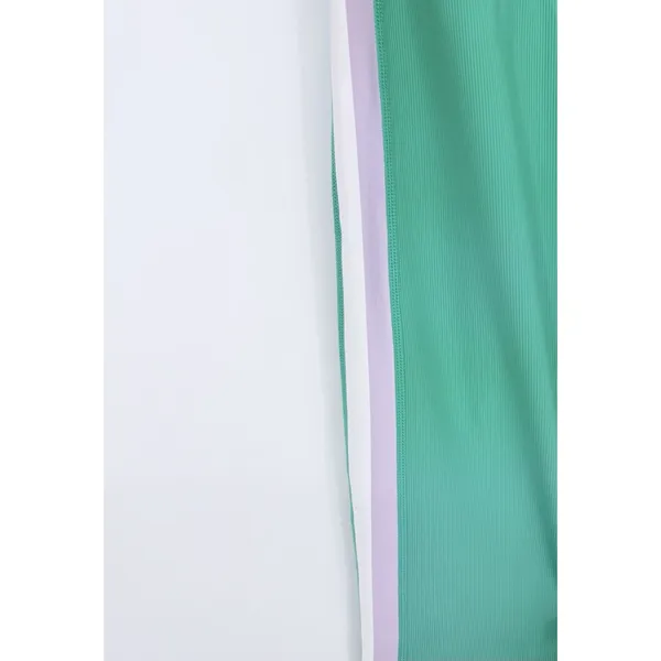 WILO‎ THE LABEL Anthropology COLOR BLOCK Ribbed 7/8 LEGGINGS SIZE SMALL Mint - Image 2