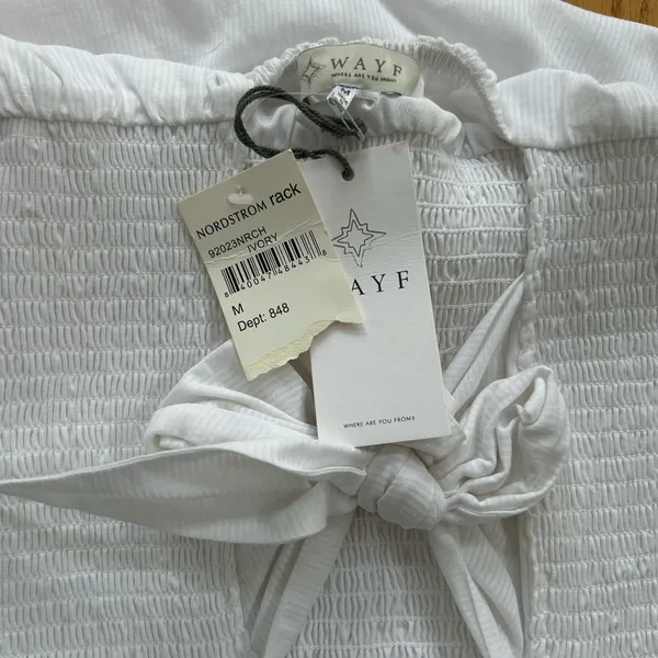 NWT Nordstrom Rack WAYF‎ Smocked Midi Dress Sleeveless Sorority Rush Medium - Image 10
