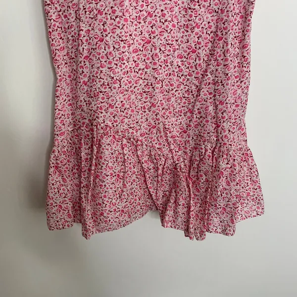 LoveShackFancy LSF Jessie Silk-Blend Mini Floral Feminine Pink Dress Small - Image 11