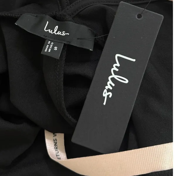 Lulus Wait For Me Black Long Sleeve Maxi Dress size Small NWT - Image 7