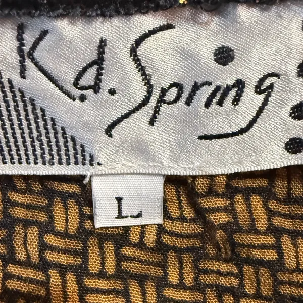 K.D. Spring Women Large Mixed Print Sleeveless Tank Top Brown‎ Geometric Boho - Image 4