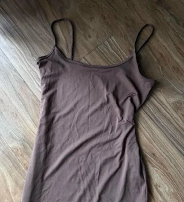 Elegant Brown Maxi Dress Size L - Image 2