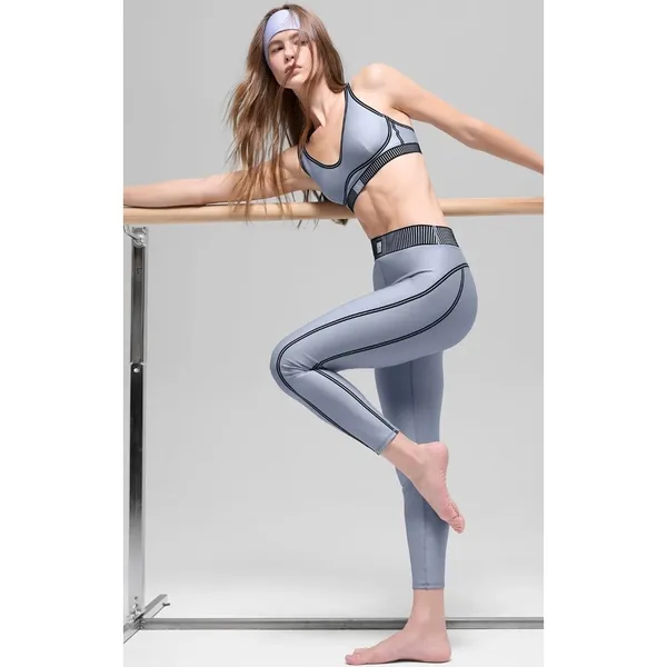 Alo‎ Yoga Airlift High-Waist 7/8 Line Up Leggings Winter Frost Size Medium - Image 5