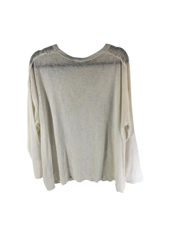Michelle By Comune White Sheer Long Sleeve Lightweight Top Womens Size L - Image 2